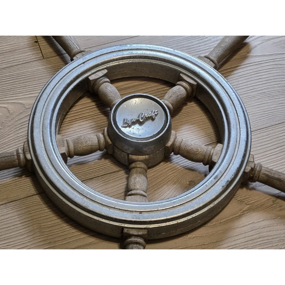 Vtg‎ Lyn-Craft Ship Steering Wheel Helm Lyncraft Boats Part Decoration